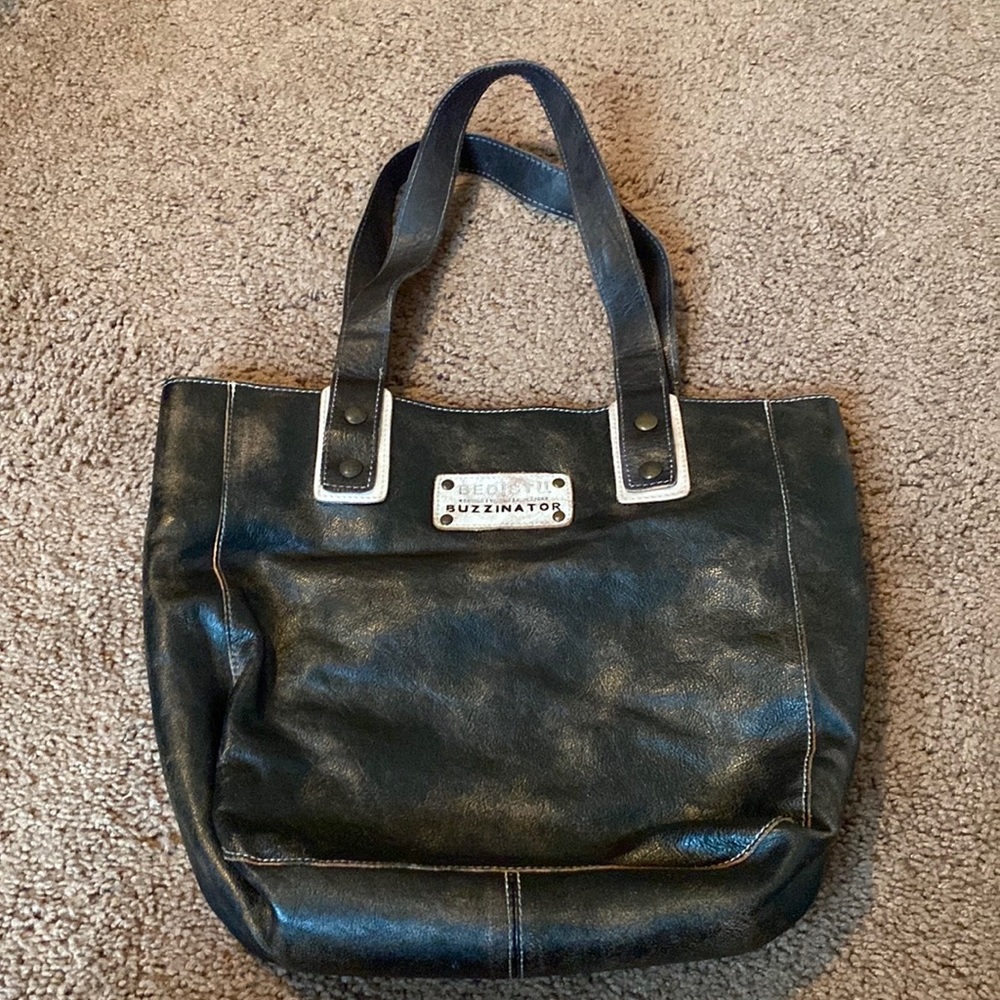 Bed Stu Leather Shoulder Bag. “Buzzinator” collection